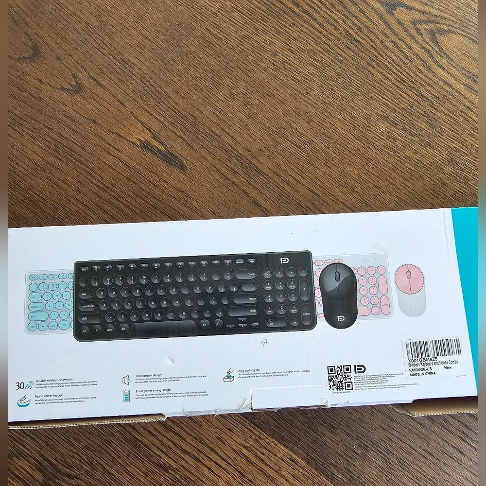 FD Wireless iK6630 Keyboard & Mouse Combo 2.4GHz Mint Green NEW in Box